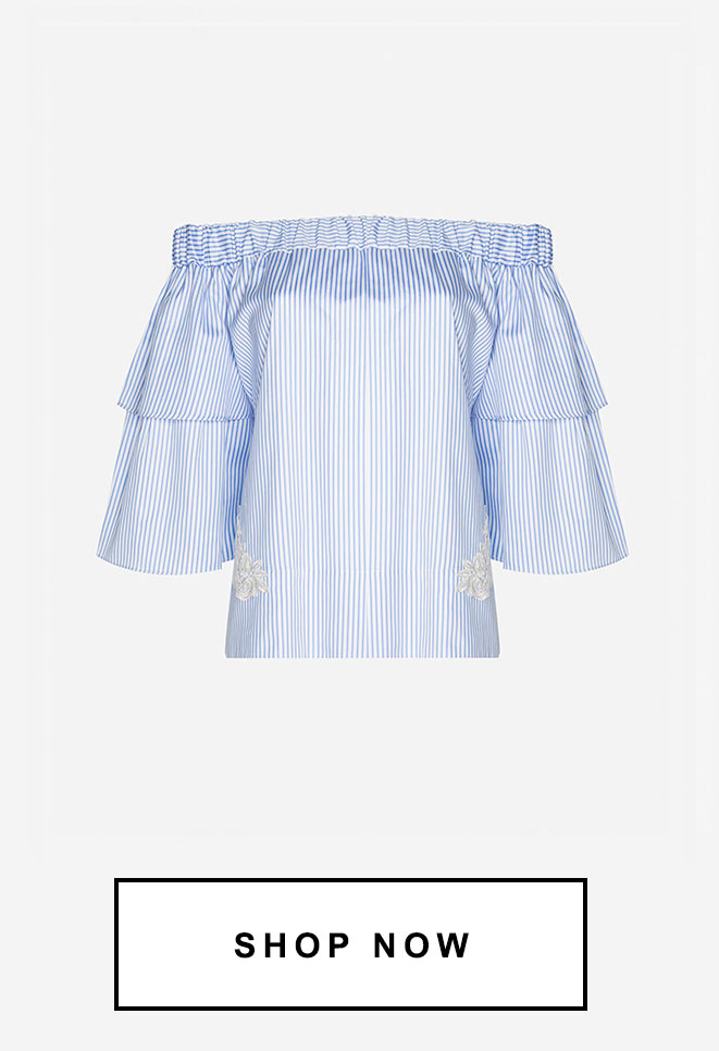 Blusa ombro a ombro | 71% OFF