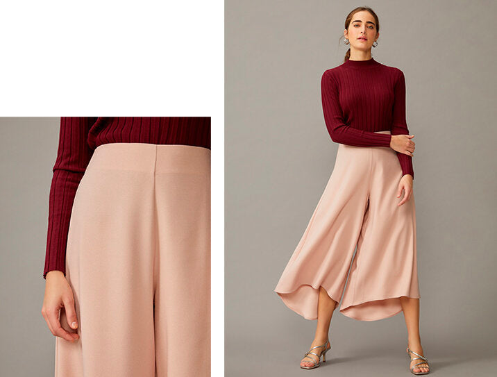 PRODUTO:  calça pantacourt ampla crepe .