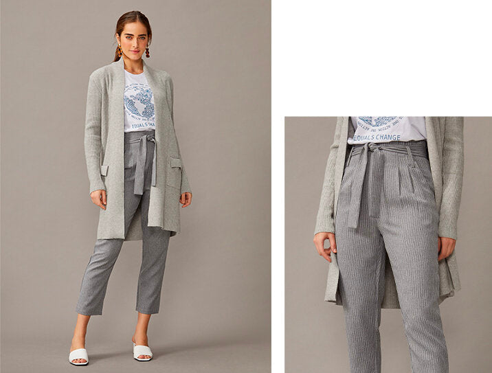 PRODUTO:  calça slim alfaiataria cinto amarrado .