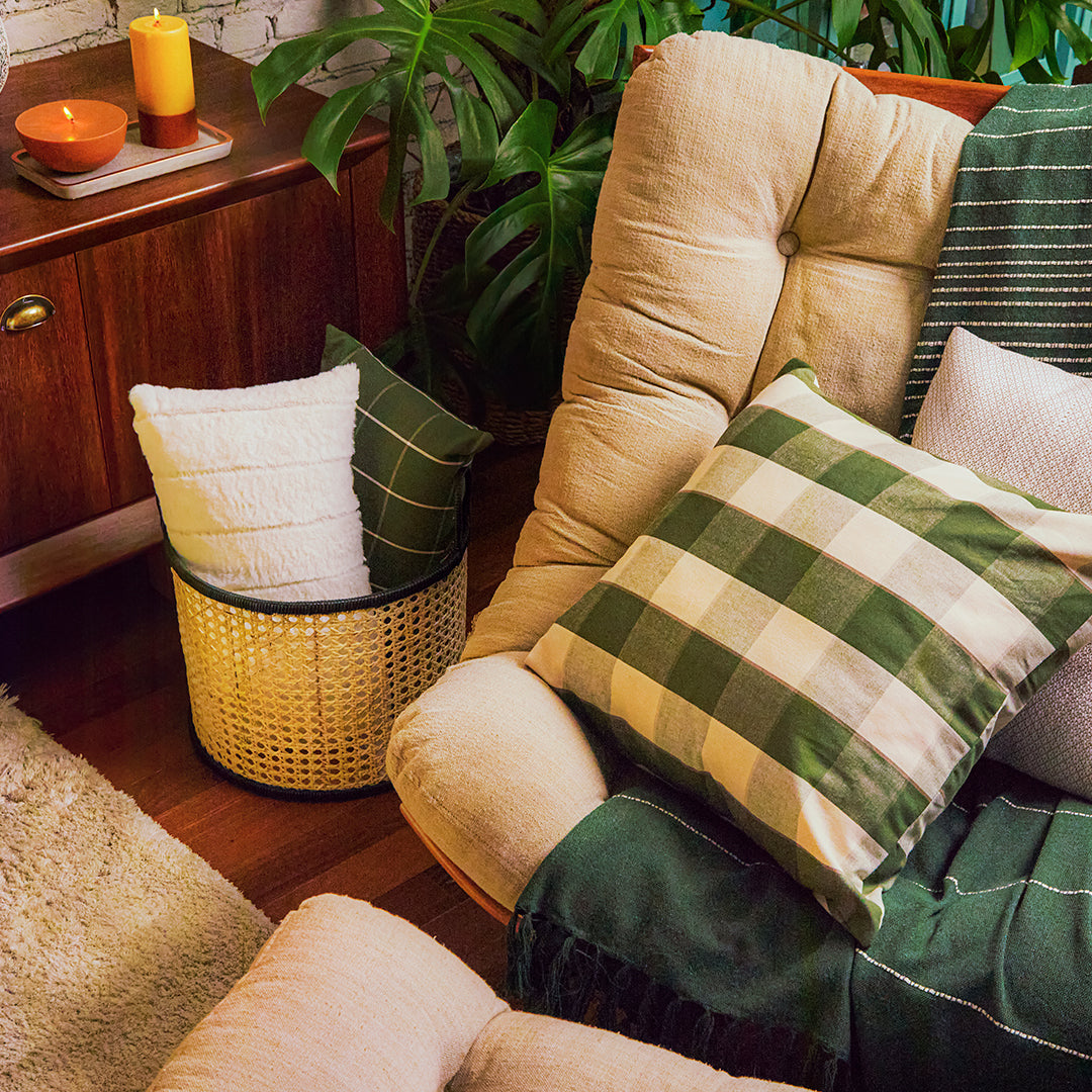 Inspiração de sala boho