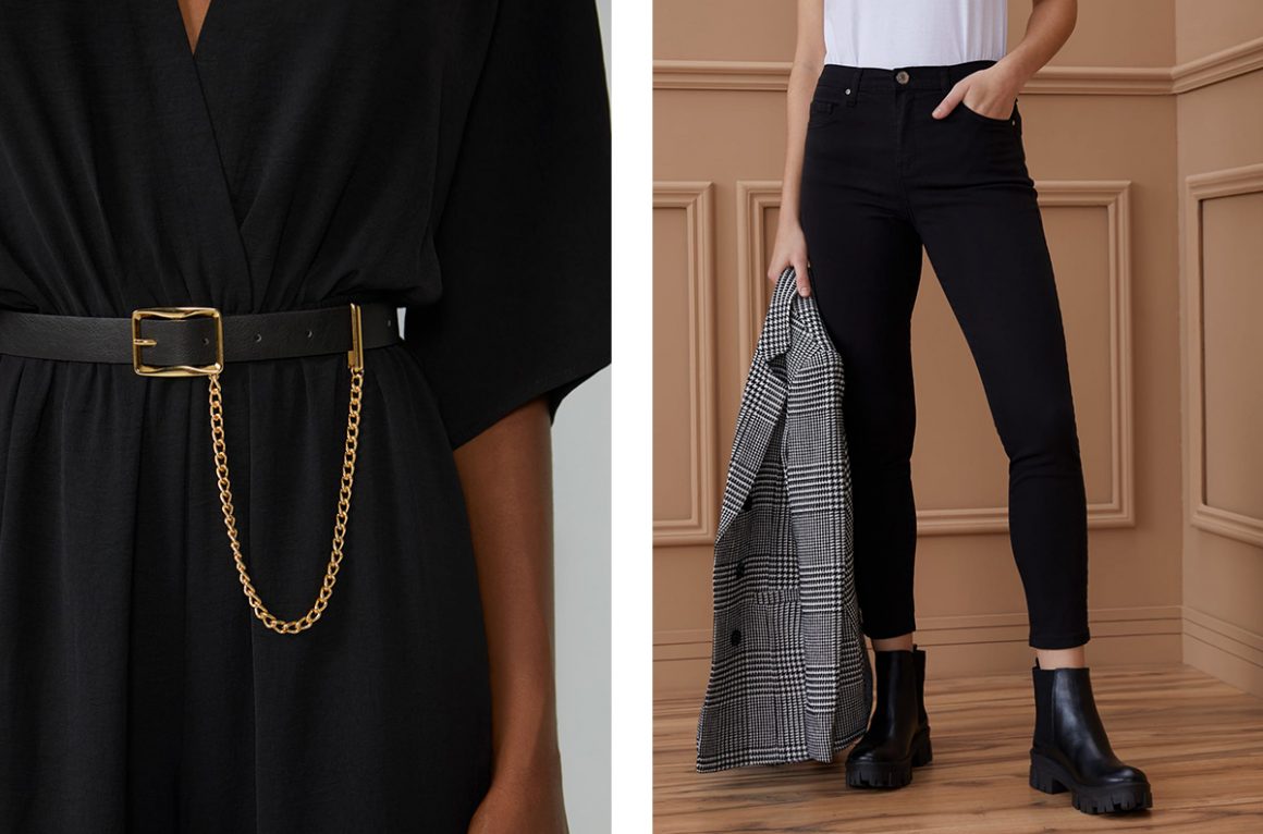 Calça com corrente 