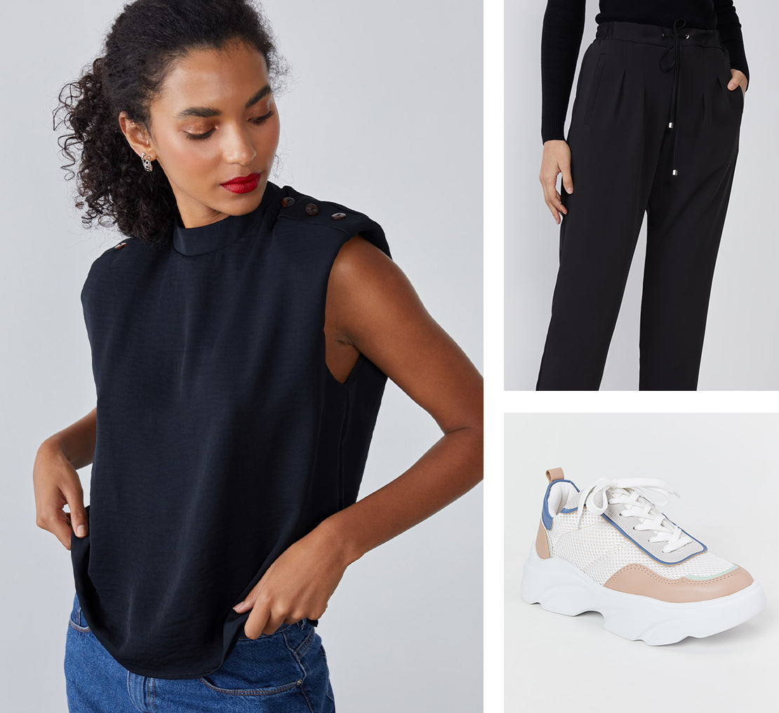 Look com Tênis Esportivo Colorido