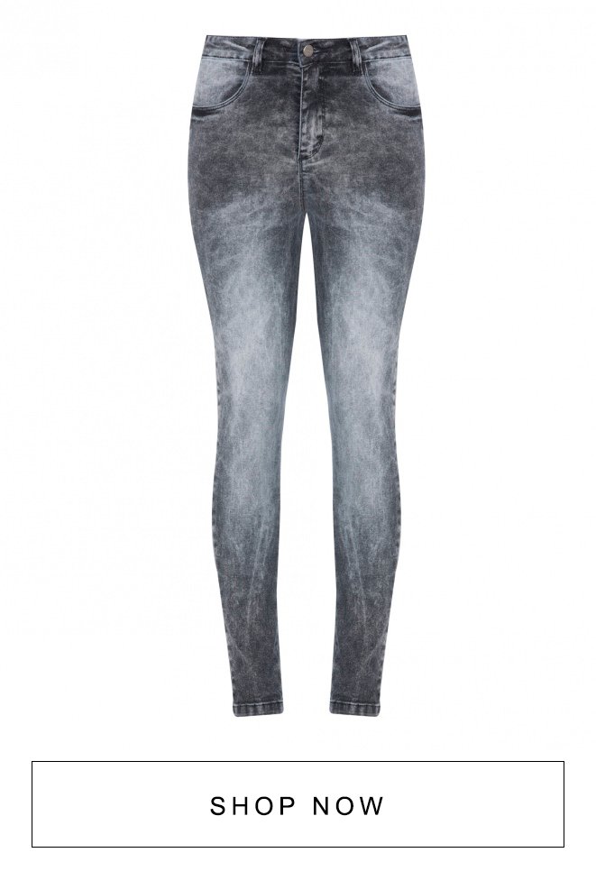 Calça jeans AMARO skinny com lavagem marmorizada