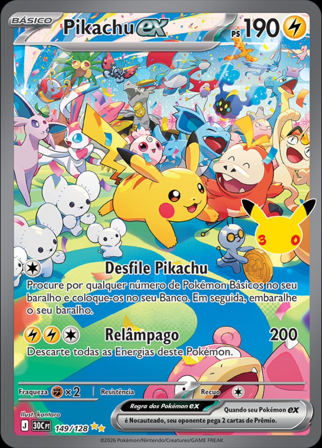 Pikachu ex Desfile Pikachu 149 de 128