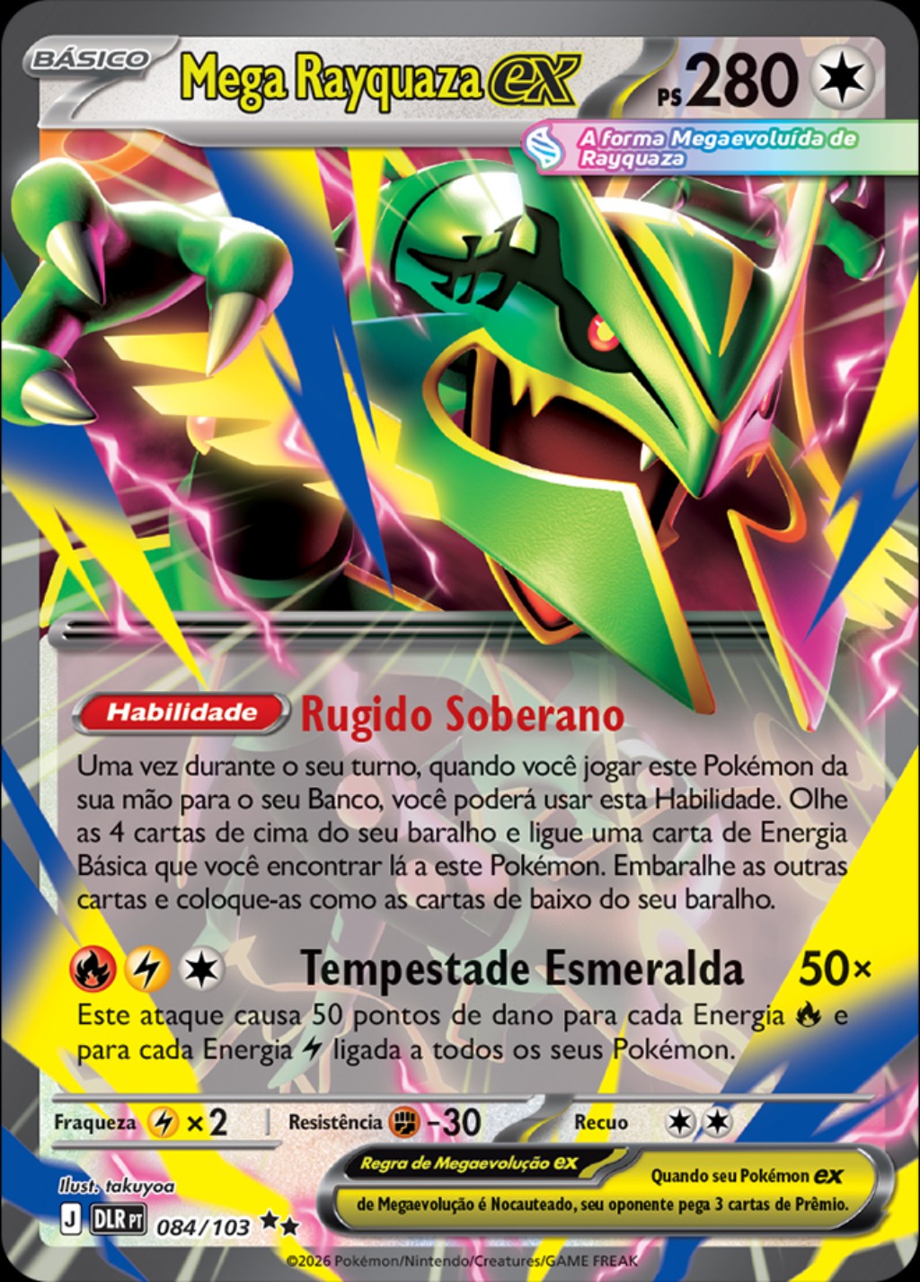 Mega Rayquaza ex 084 de 103 de Reinado Delta